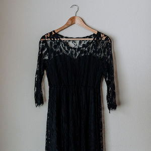 Black lace dress, "one size" fits like a large